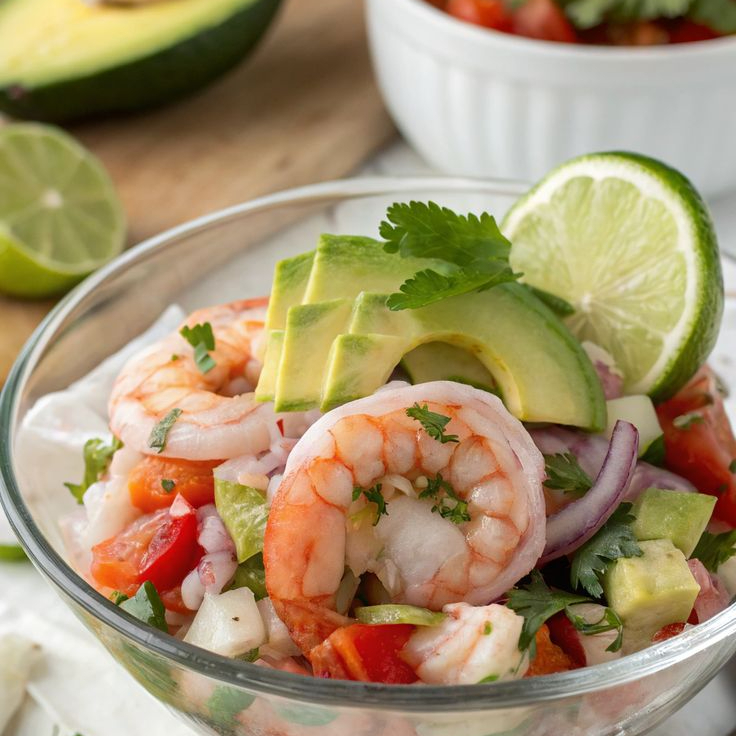 Ceviche Mixto con Aguacate