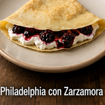 Crepa de Philadelphia con Mermelada de Zarzamora