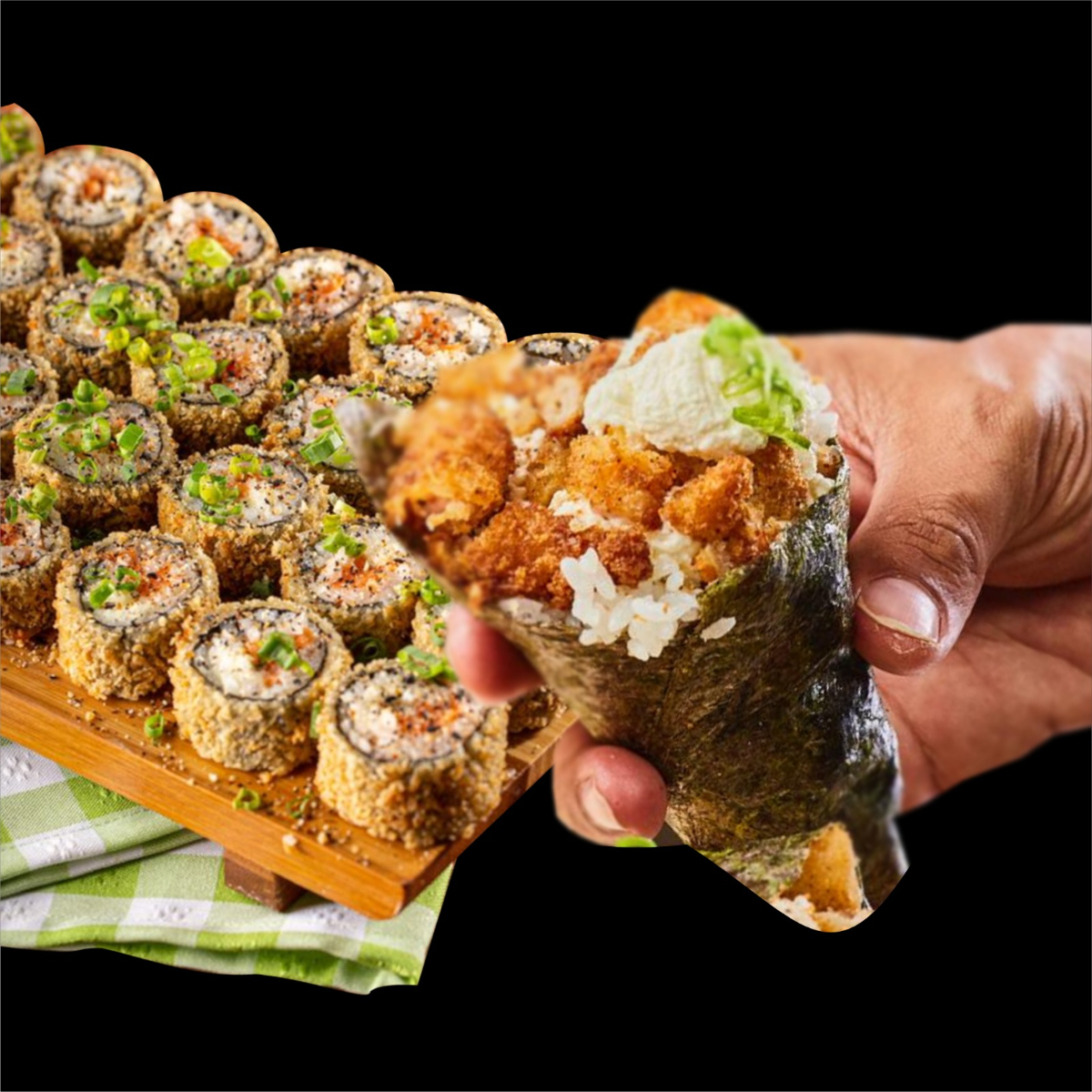 Um delicioso Combo com 2 Temakis de camarão empanado + 30 carioca de pasta de salmão . . . ###Tags### promoção promocao oferta desconto barato taxa gratis entrega grátis lanche sushi japa chopp suey carioca salmão salmao camarão camarao kiro eby ebi joy temaki supremo uramaki atum kani empanado frito cream cheese palitinho rolinho sashimi sunomono tempurá tempura