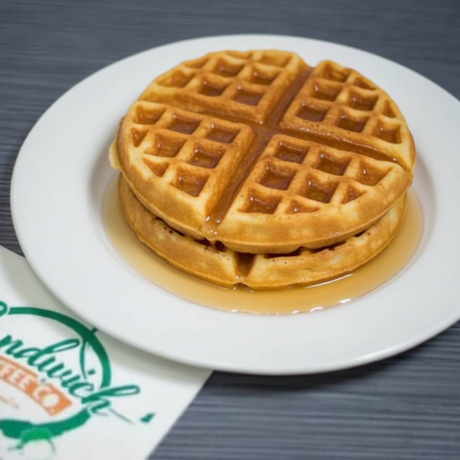2 Waffles Tamaño Normal, con Topping a Escoger