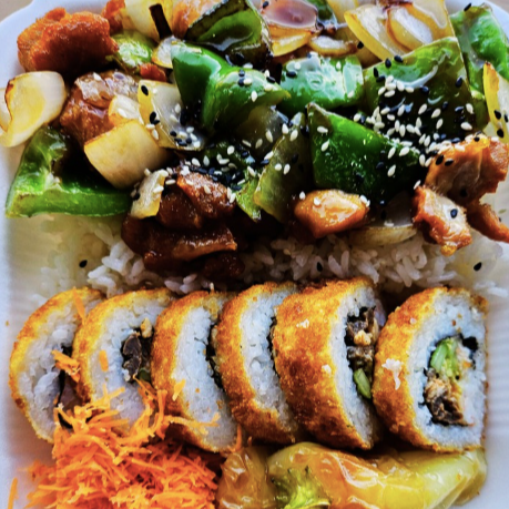 Teriyaki Personal y 1/2 Sushi Cielo Mar y Tierra