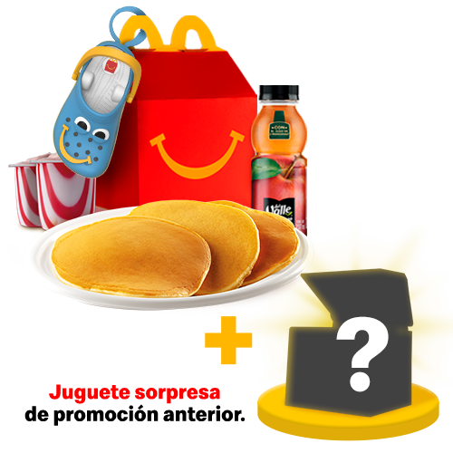 Cajita Feliz Hot Cakes + Juguete de promoción anterior