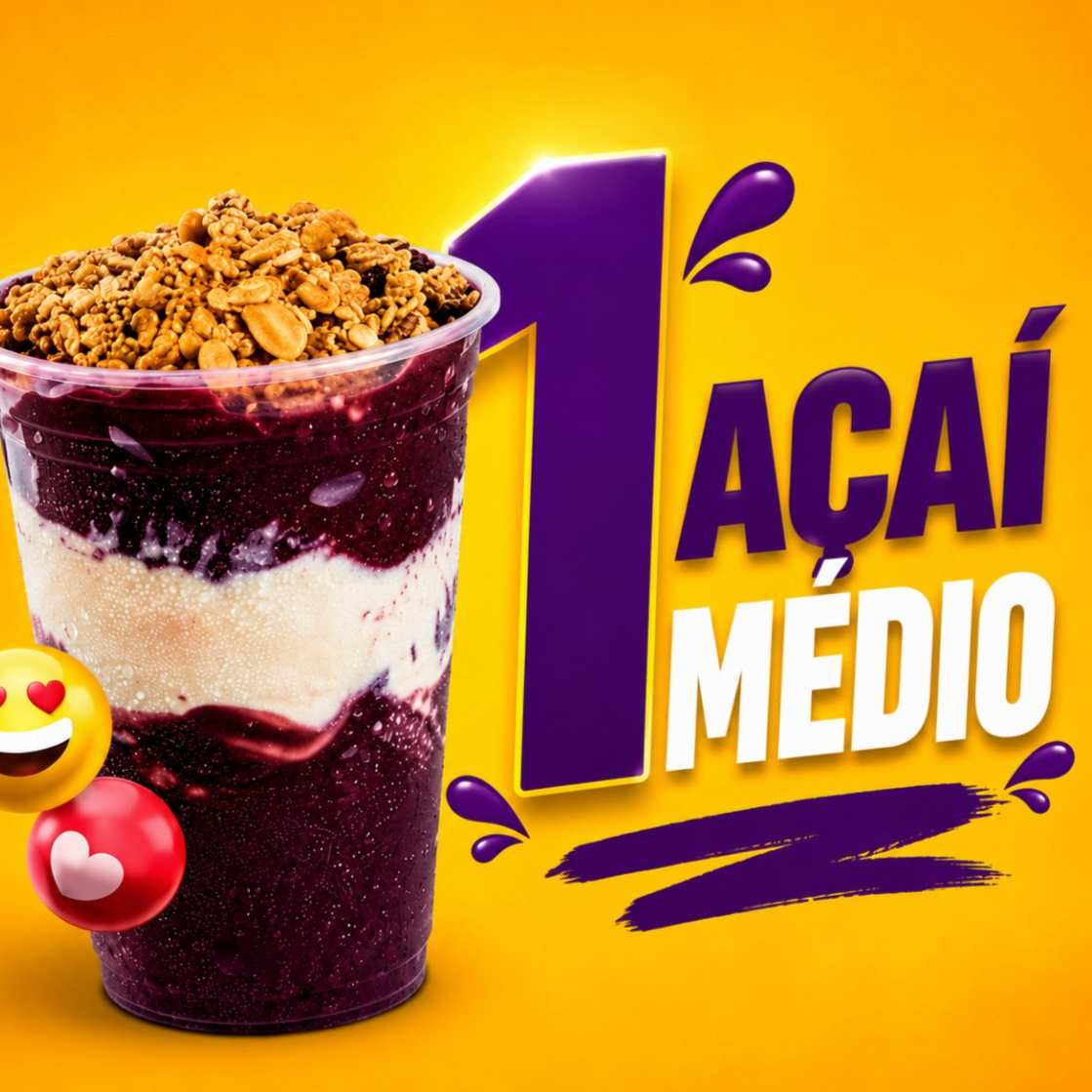 AÇAÍ COM LEITE CONDENSADO E GRANOLA NA MEDIDA CERTA.