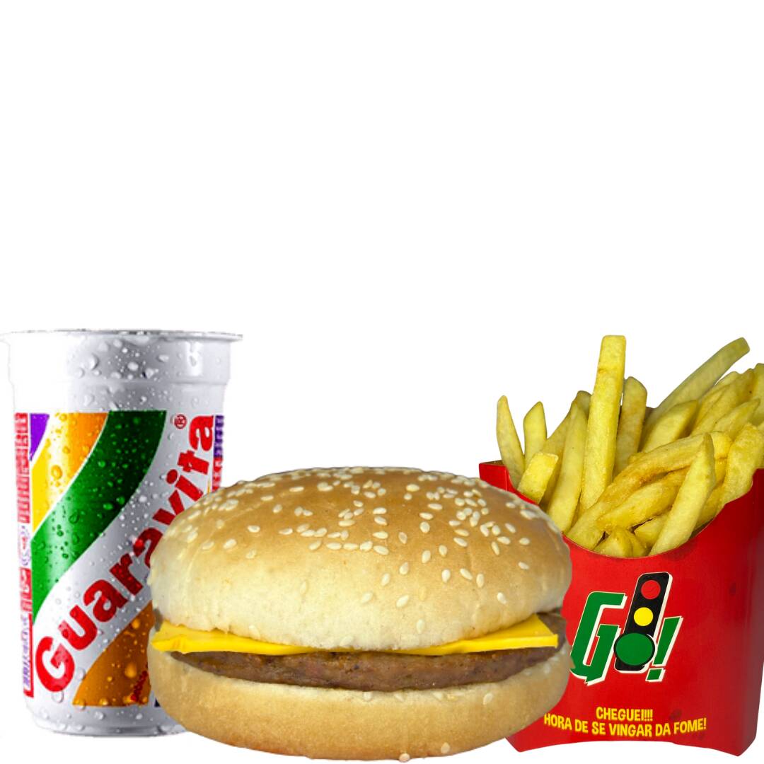 Hamburguer Picanha + batata p + guaravita