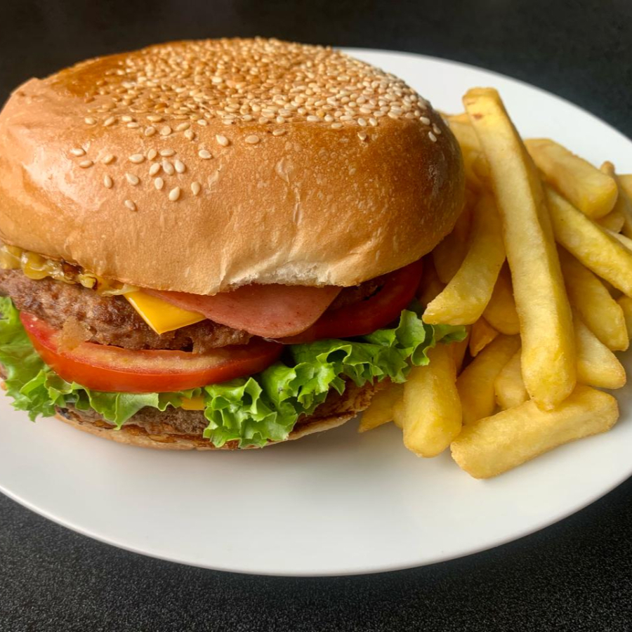 Hamburguesa Tradicional y Papas