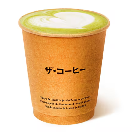 Matcha, leite e um toque de baunilha. Craaazy.