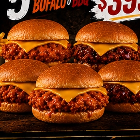 5 BURGER CRISPY BAÑADAS