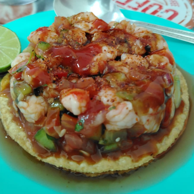 Tostada de Camarón