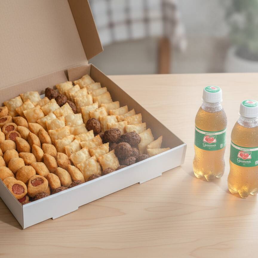 Salgados com recheio de verdade, fritos na hora no óleo de algodão — sequinhos, crocantes e cheios de sabor. Aqui o preparo é rápido, a entrega é pontual e a qualidade chega quentinha na sua porta. Peça agora e descubra o que é morder um salgado feito com capricho de verdade!