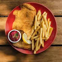 Milanesa de Pollo con Papas a la Francesa