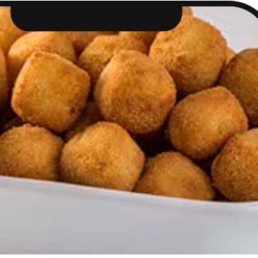 Salgadinho com massa leve e com recheio generoso de provolone. Frito e congelado, basta levar ao forno. Contém 20 unidades. Imagem meramente ilustrativa. Serve 4 Pessoas.