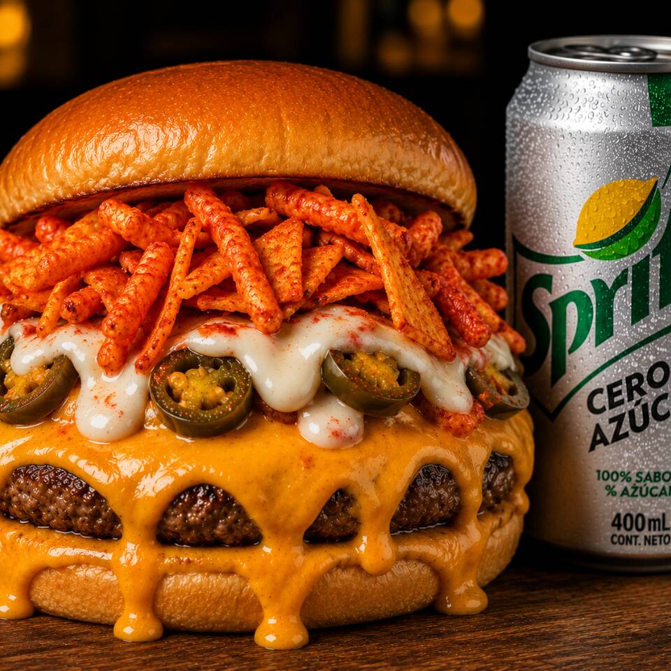 Combo nachos JR + refresco 🥤🍔