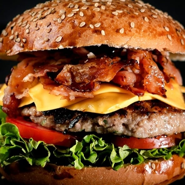 Hamburguesa Queso y Tocino