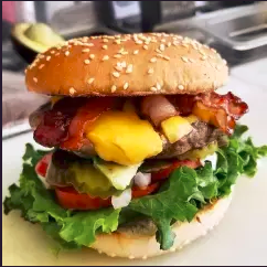 Combos Hamburguesa de Tocino más Hot Dog Mexicano