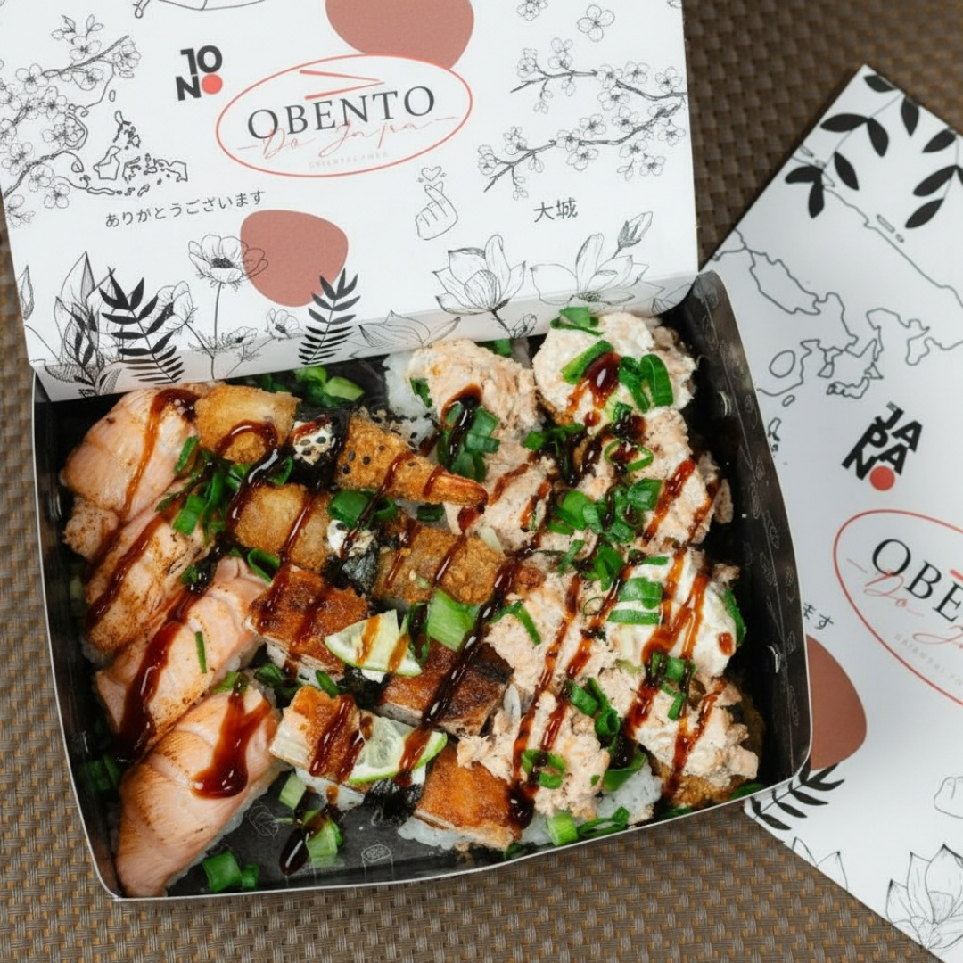4 uramaki Especial 4 Hot roll 2 Nigiri Skin 2 Nigiri camarão Empanado 4 Nigiri Salmão grelhado
