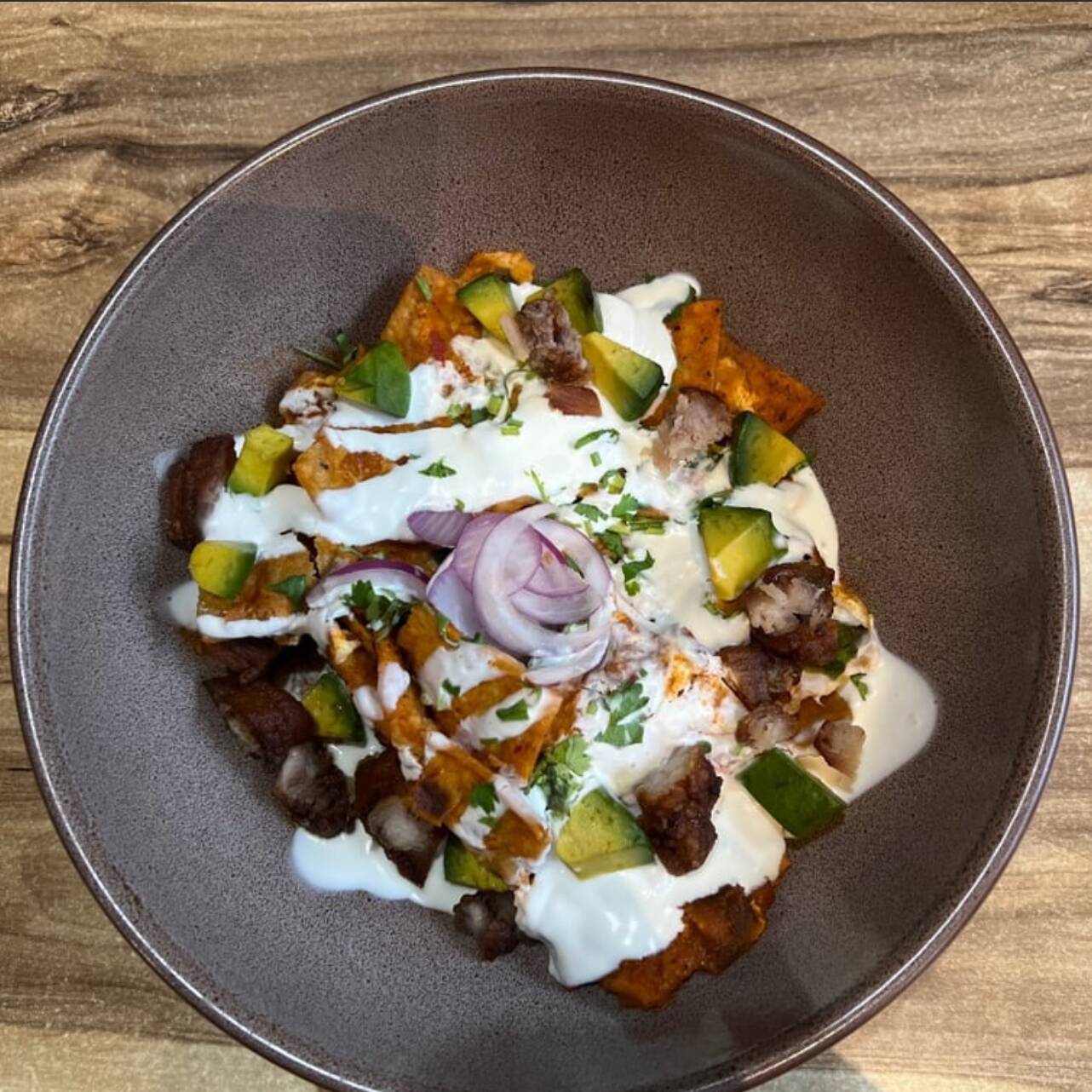 Chilaquiles con Chicharrón Norteño