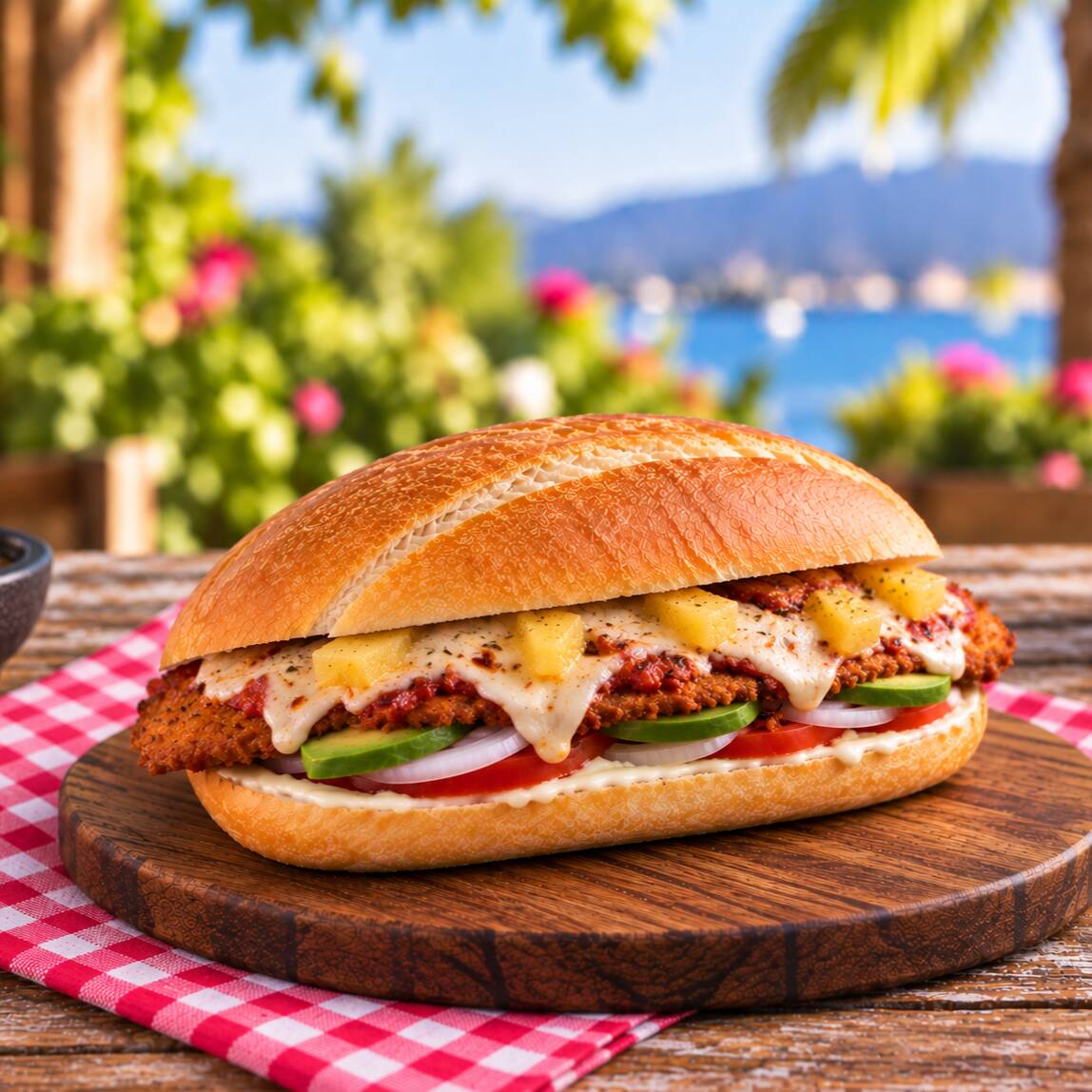 Torta de Milanesa Hawaiana