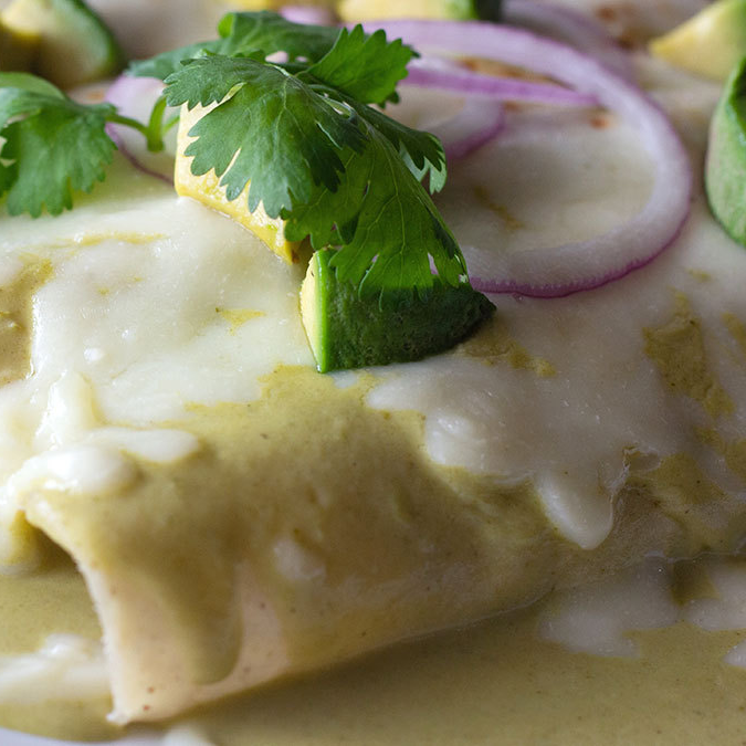 Enchiladas Suizas con Pollo