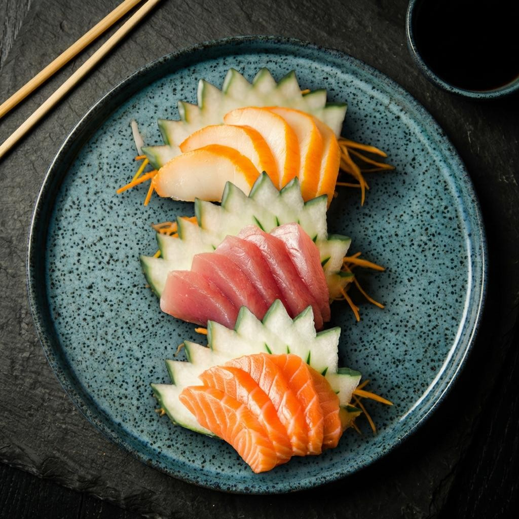 15 Sashimis Seleção com 15 fatias de peixe fresco, cortadas no ponto ideal para realçar sabor e textura. Leve, delicado e perfeito para quem ama a pureza da culinária japonesa. #sashimi #sushilovers #japafresh #peixefresco #deliveryjapa