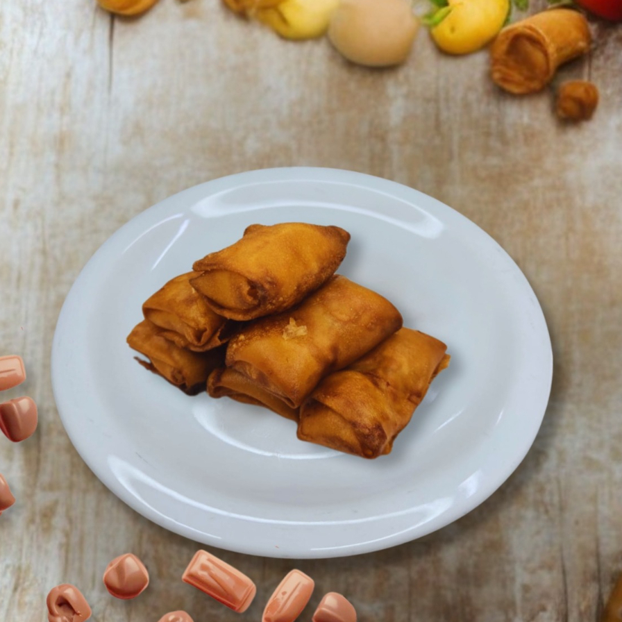 Rolinho Primavera de chocolate com Banana (Harumaki) - 6 unidades