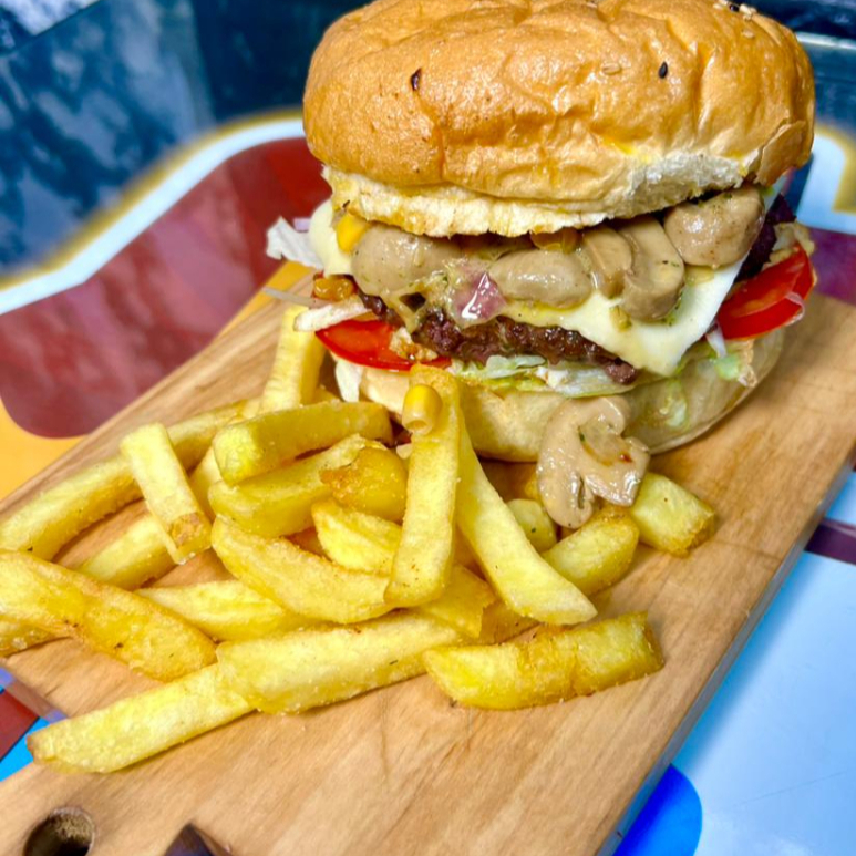 hamburguesa de champiñones