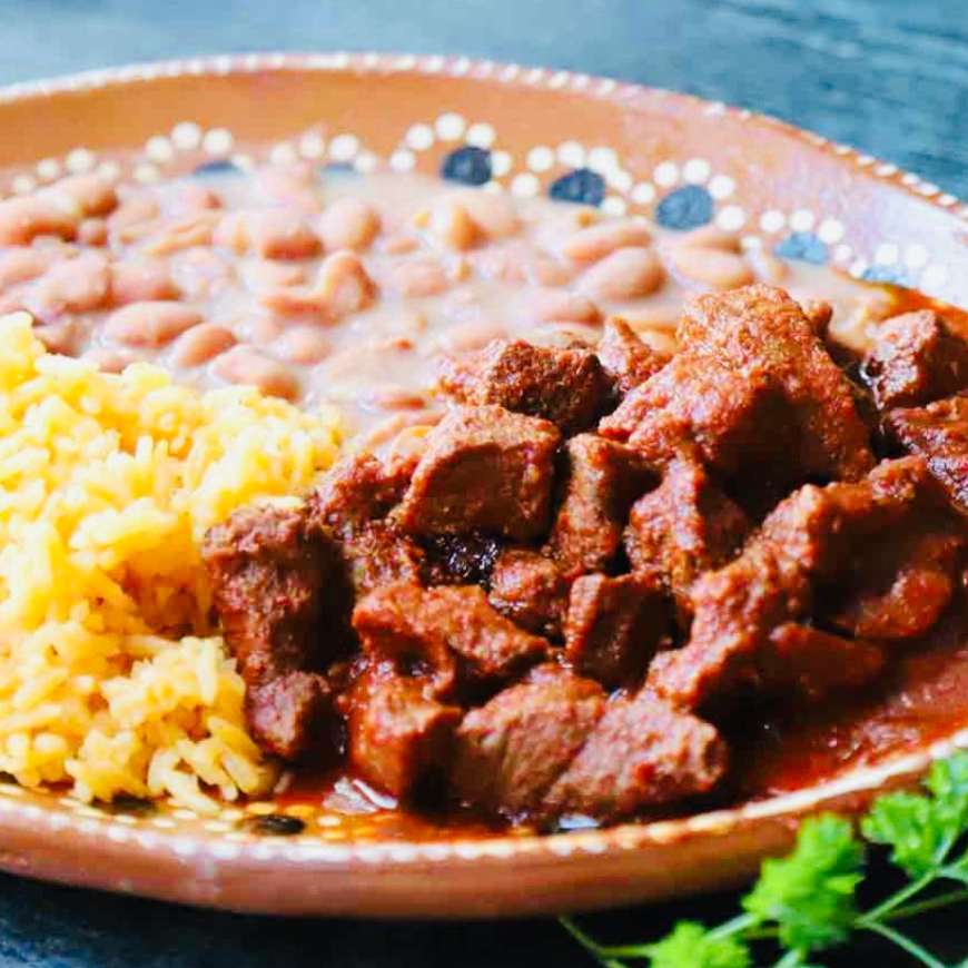 Carne con Chile/Frijoles/Arroz