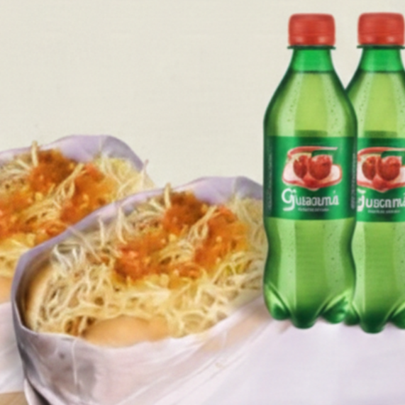 Pão ,salsicha ,ovo de codorna,milho,ervilha ,tomate ,cebola,queijo ralado.