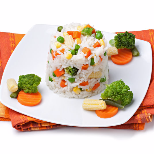 Arroz Frito con Vedura Entero ( Sin Carne )