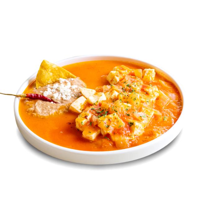 Queso en Salsa Roja.