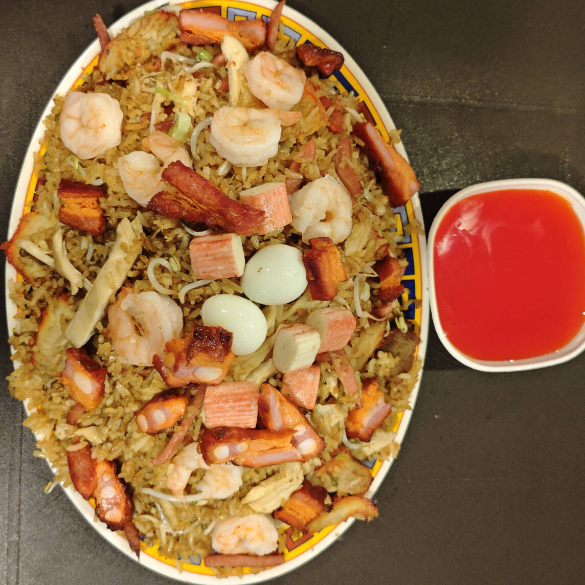 arroz chino de la casa mas gaseosa 1.5