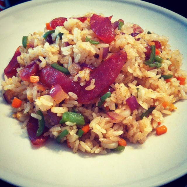 17.Arroz Frito con Chorizo y Res