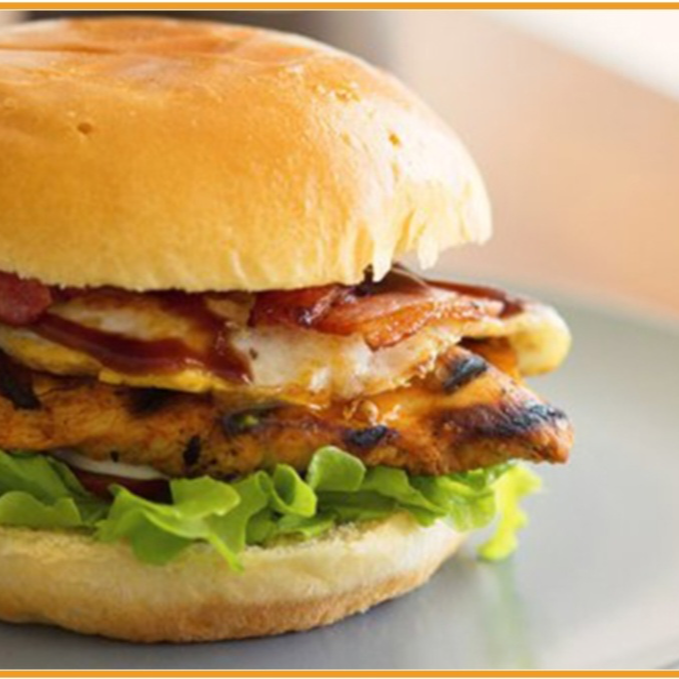 Hamburguesa con Queso y Tocino