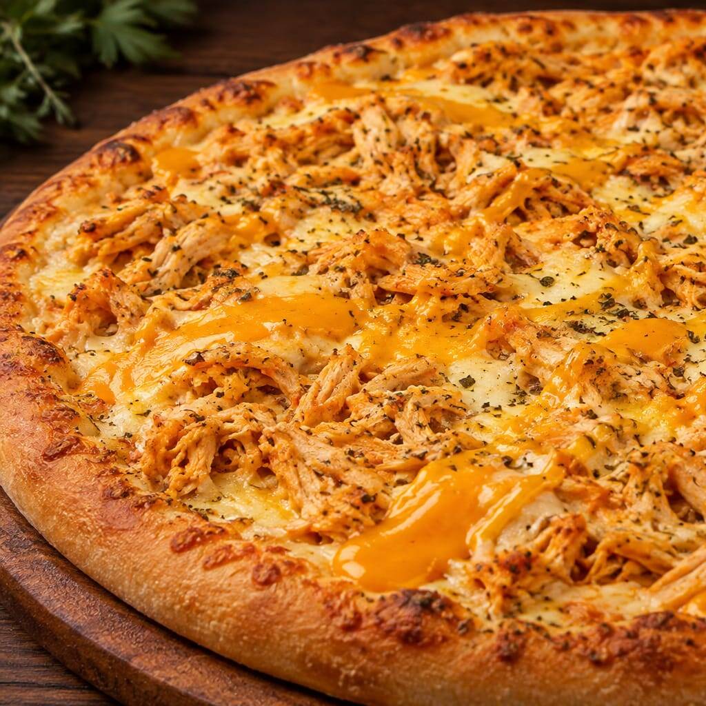Promoção Especial da Loja!!
Molho Especial, Muçarela, Frango Cheddar e Orégano