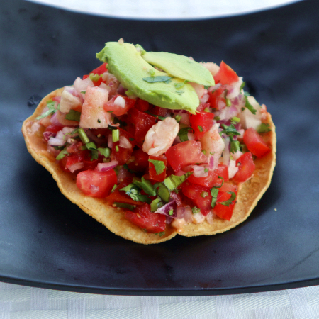 Tostada de Camaron.