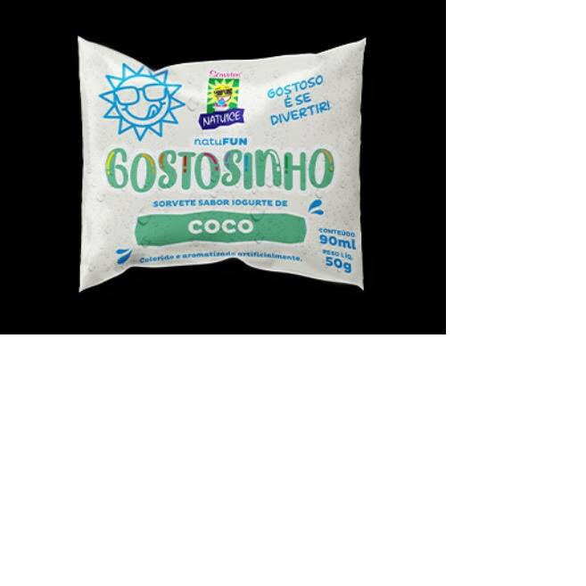 Sorvete cremoso sabor coco.