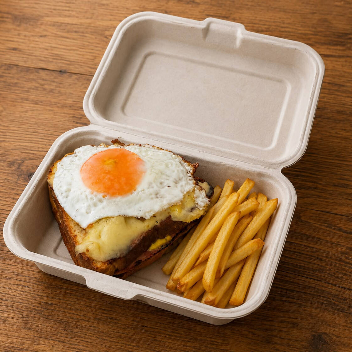 CROQUE MADAME BRUNCHELA & PAPAS