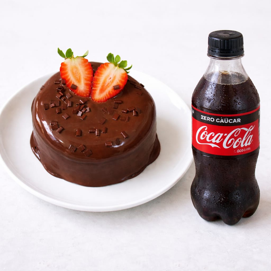 Que tal um Mine vulcão de 250g, de chocolate bem molhadinho, acompanhado de uma Coca- Cola Zero bem geladinha de 200ml, perfeita para completar essa sobremesa irresistível. Ideal para quem quer um combo doce e refrescante na medida certa!