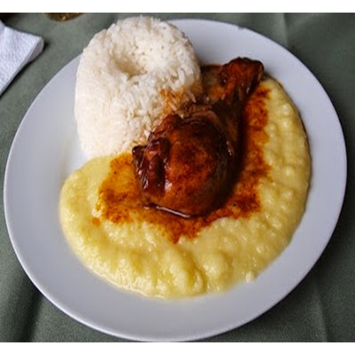 Pollo Al Horno con Puré de Papas.