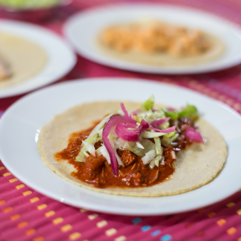 Taco Cochinita Tortilla Doble