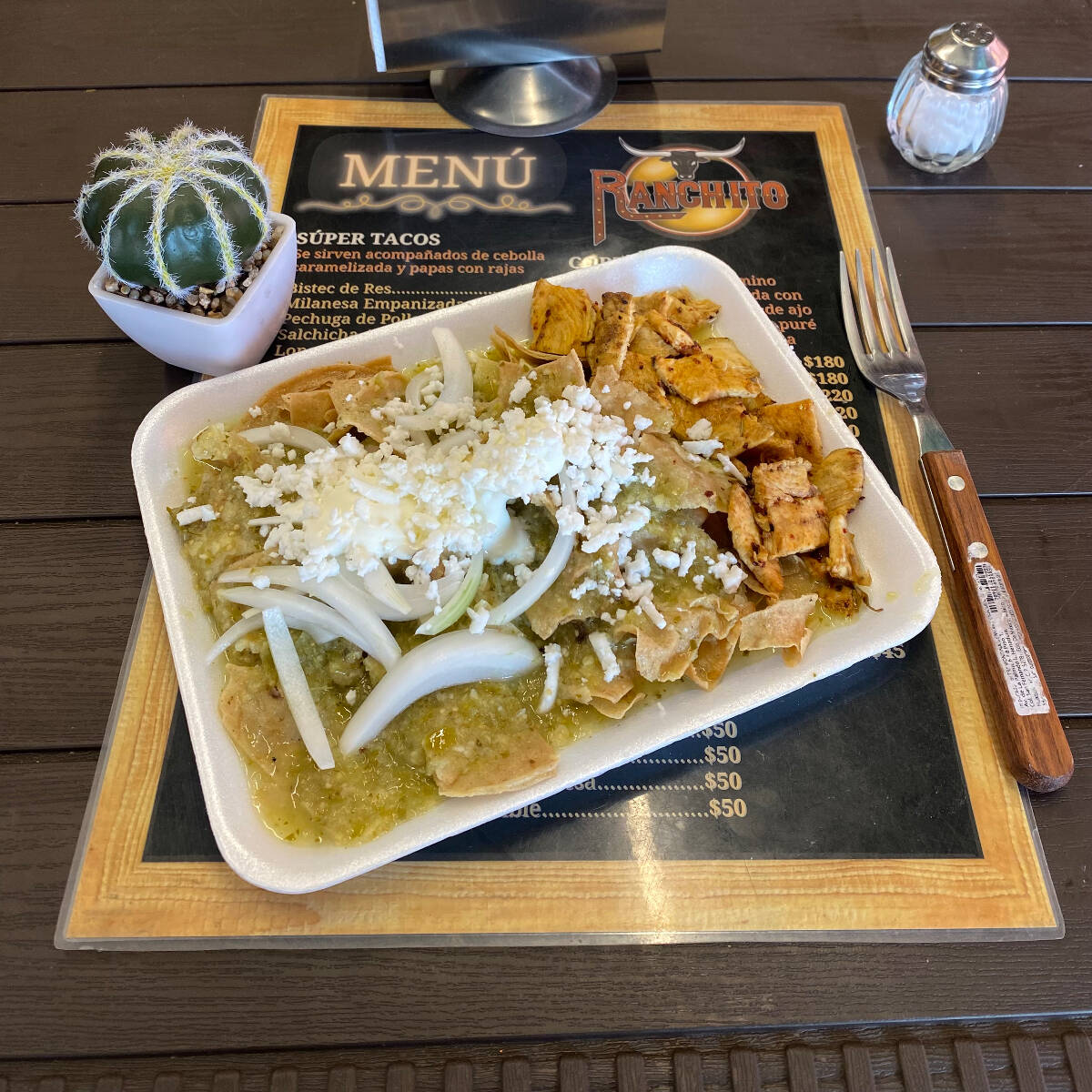 Chilaquiles Con Bistec