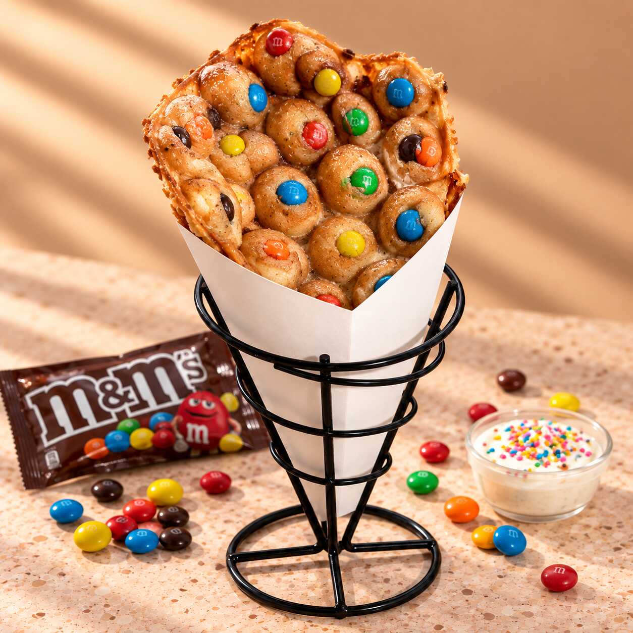 Waffle M & M's