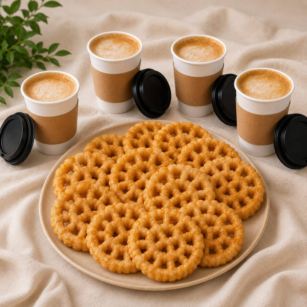 4 Chocolates Calientes + 12 Buñuelos