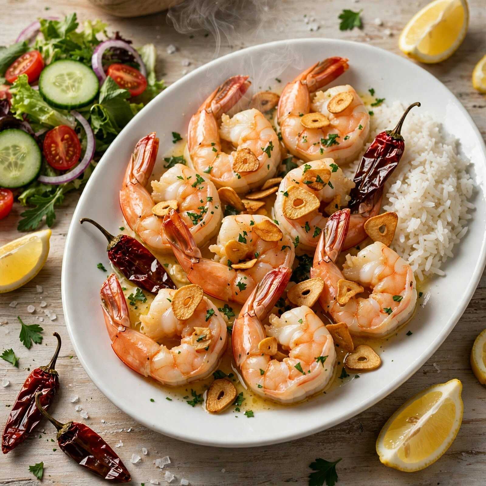 Camarones Al Mojo de Ajo
