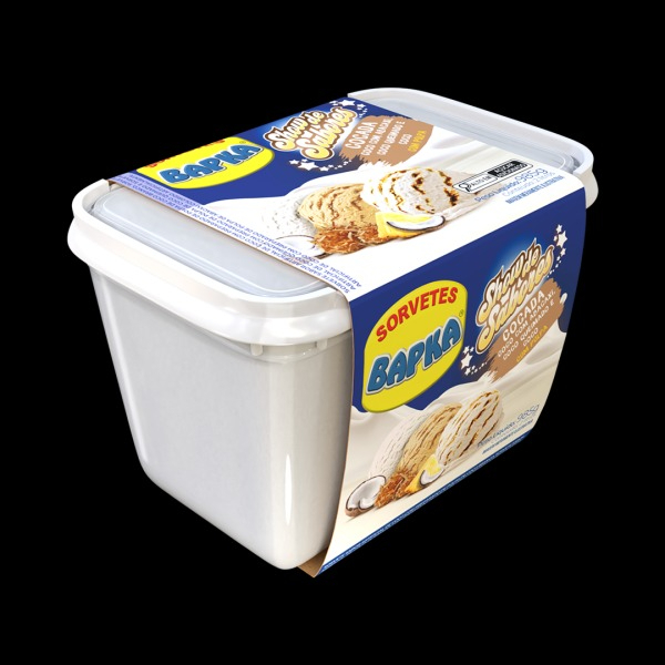 Côco com polpa, côco queimado e abacaxi