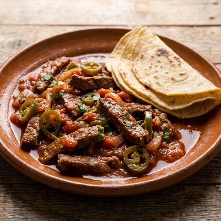 Tortillas de Maíz Bistec Rancheros