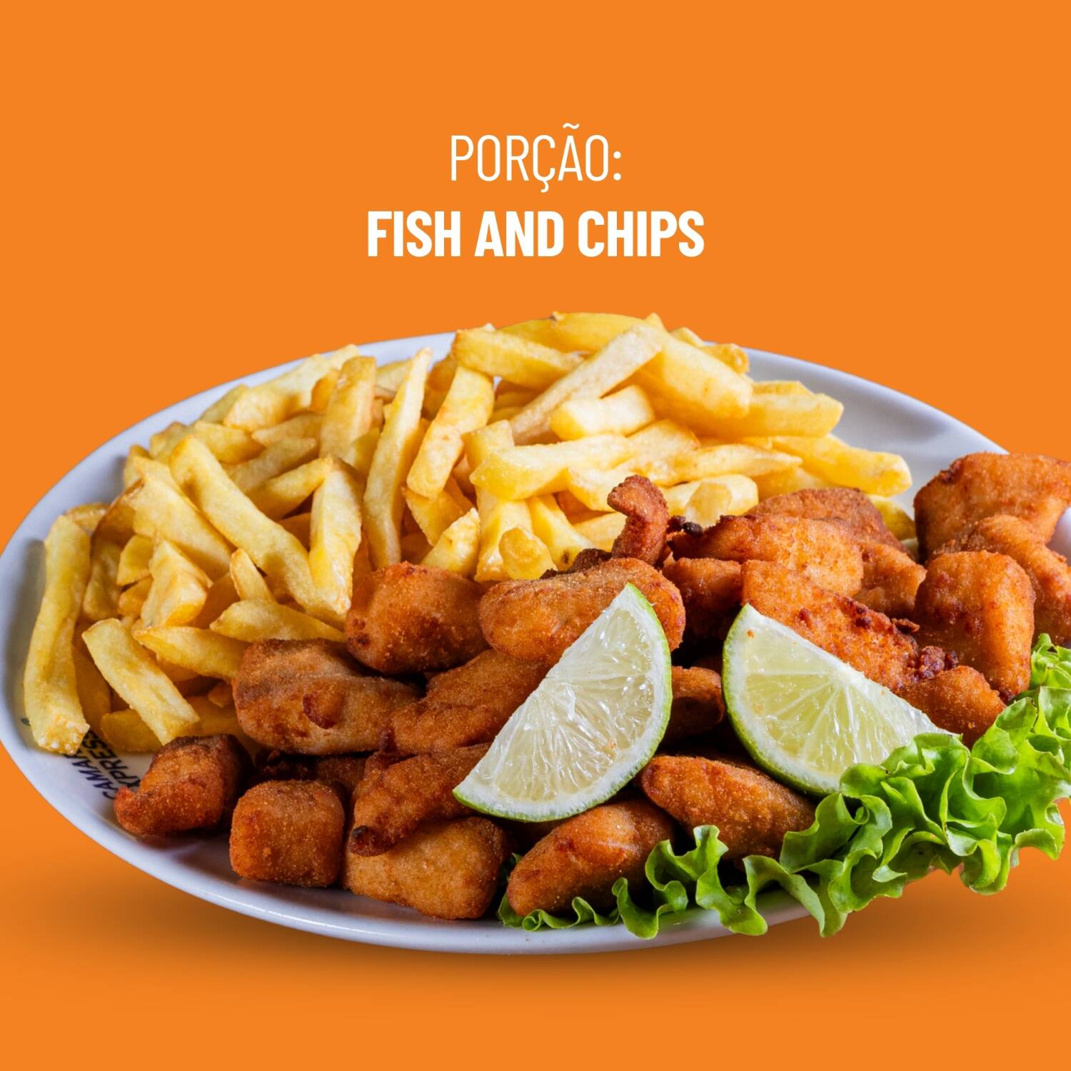 450g de iscas de tilápia + 450g de batata frita.