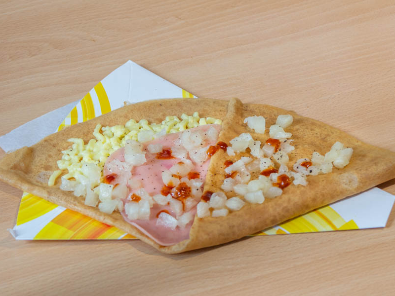 Crepa de Queso Manchego , Jamón y Piña