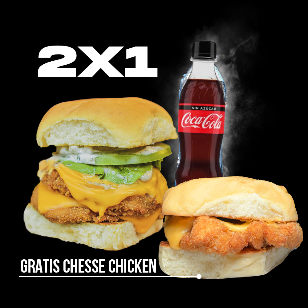 CHICKEN BUN + CHEESE BUN Y BEBIDA GRATIS