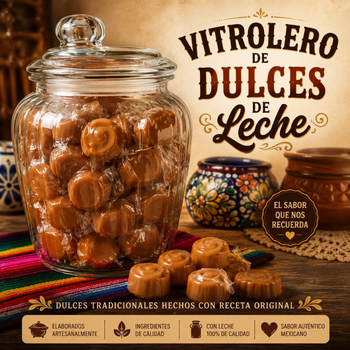 Vitrolero de Dulces de Leche.