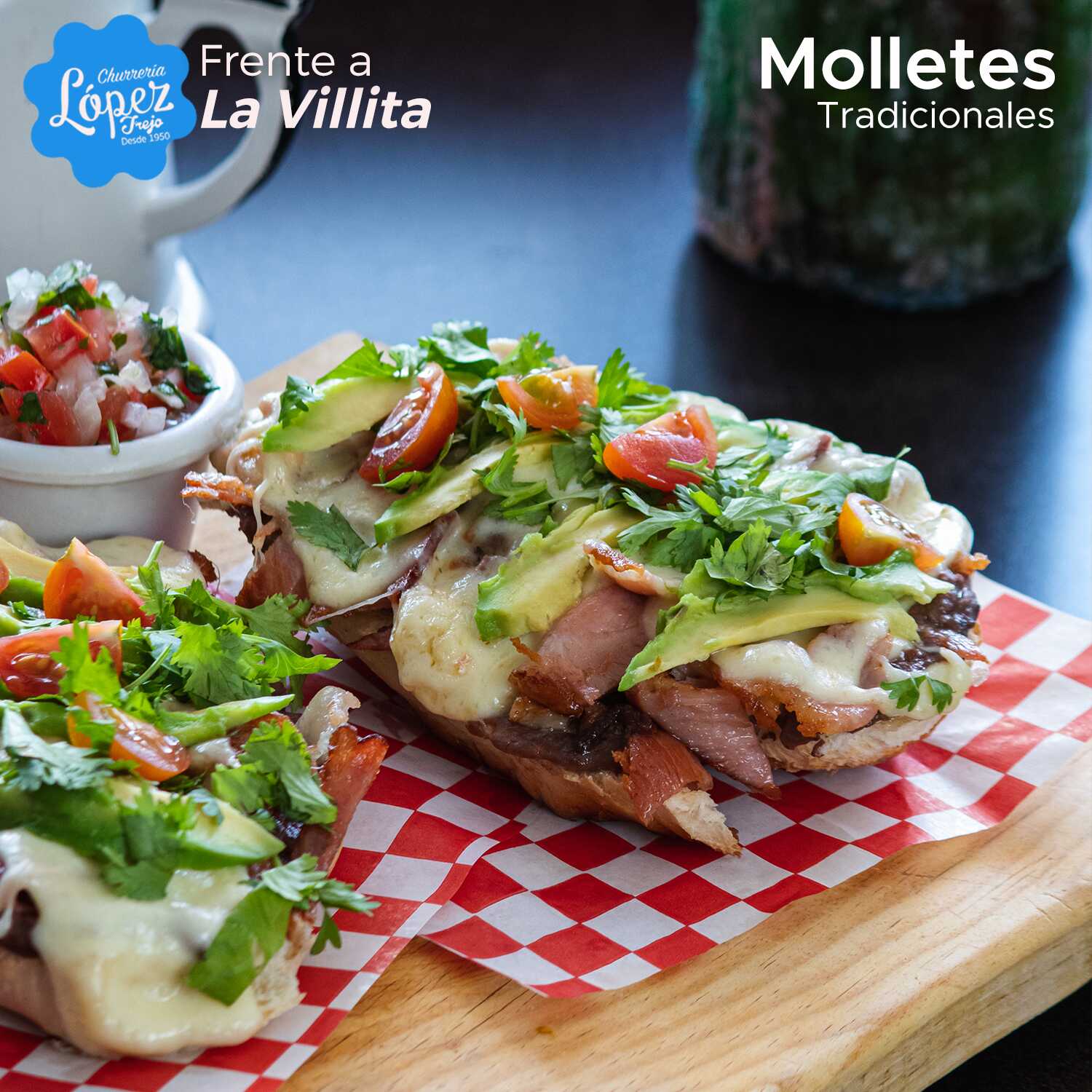 Molletes Tradicionales de Jamón